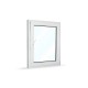 Jednokřídlé plastové okno 80x100 cm (800x1000 mm), bílá|zlatý dub, otevíravé i sklopné, PRAVÉ - interiér - mikroventilace