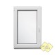 Jednokřídlé plastové okno 80x120 cm (800x1200 mm), bílá|zlatý dub, otevíravé i sklopné, LEVÉ - 6 komorový profil