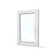 Jednokřídlé plastové okno 80x120 cm (800x1200 mm), bílá|zlatý dub, otevíravé i sklopné, LEVÉ - interiér - mikroventilace