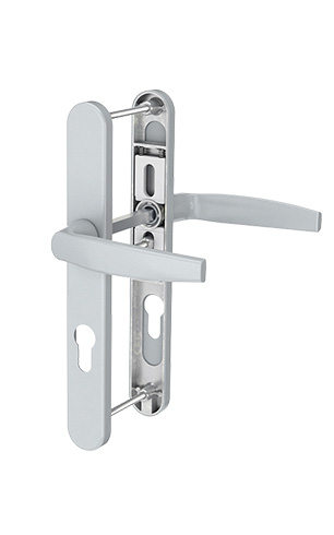 Stříbrná oboustranná klika pro hlavní vchodové dveře Basic