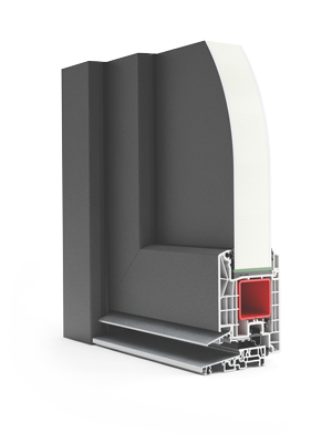 Dveřní plastový profil P-Line Door Basic pro hlavní vchodové dveře