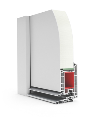 Profil vchodových dveří P-Line Premium Door s jednostranným překryvným panelem 63 mm