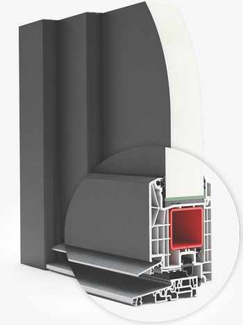 Profil pro plastové vchodové dveře P-Line Door Basic Rehau