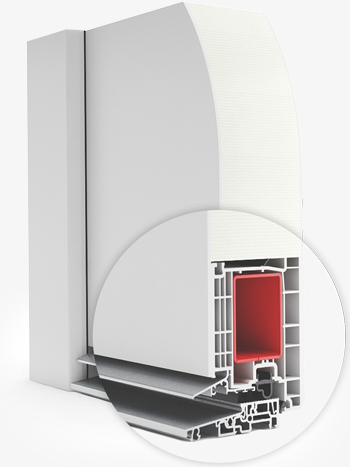 Profil pro plastové vchodové dveře P-Line Door Premium Rehau